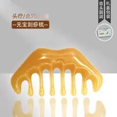 Resina grande pente de dente largo terapia de cabelo massageador gota de água massagem pente dragagem meridiano pente co