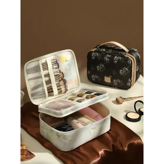 Novo saco cosmético chinês feminino 2026 novo High-End grande capacidade portátil passeio pincel de maquiagem cuidados c