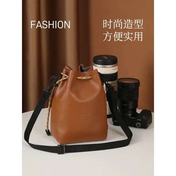 Bolsa de armazenamento para câmera, bolsa feminina de corpo cruzado Micro-único forro capa protetora portátil adequada p
