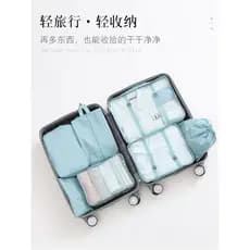 Conjunto de saco de armazenamento de viagem portátil bagagem roupas saco de embalagem saco de espera viagem arrumado emb