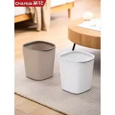 Camélia lata de lixo doméstica 2025 novo estilo quarto cozinha sala estar banheiro simples quadrado sem cobertura anel i