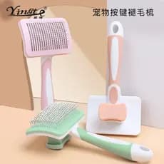 Pente para animais de estimação, pente autolimpante para gatos, uso para gatos, remoção automática de pelos flutuantes,