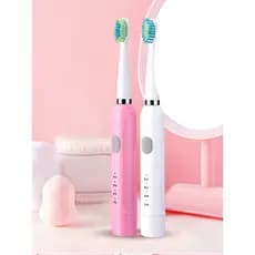 Escova de dentes elétrica das mulheres dos homens estilo adulto doméstico recarregável cerdas macias totalmente automáti