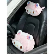 Bonito encosto de cabeça do carro pescoço travesseiro lombar travesseiro carro menina pelúcia Interior do carro suprimen
