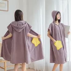 Toalha de banho estilo roupão feminino 2026 novo estilo mais macio que todo o algodão puro absorve água de secagem rápid