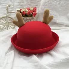 Estilo pai-filho chifres chapéu de natal inverno versão coreana pequeno presente chapéu feminino menino crianças cor sól