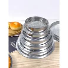Tela dedicada 304 aço inoxidável pizza Material superior anel 20 23 27 30 33 40cm grelhar malha pizza sprinkler tempero