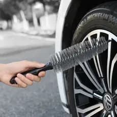 Ferramenta de lavagem de carro roda de limpeza anel de aço forte descontaminação escova macia