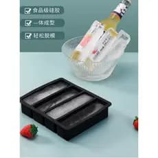 Bandeja de gelo de Silicone longo grande cubo de gelo molde caixa de gelo comercial uísque criativo caixa de alimentos c