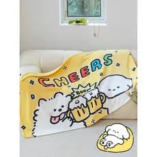 Criador bidimensional pequeno urso filhote Jile cão cobertor flanela almoço Break cobertor pequena capa colcha único ar