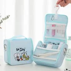 Wang Ahuhuhu bolsa de higiene periférica feminina, desenho animado, fofa, grande capacidade, caixa de armazenamento de c