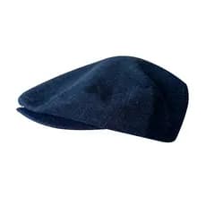 Primavera verão puro algodão Denim azul boné de pico rosto quadrado chapéu adequado britânico Vintage frente chapéu boin