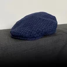 Outono inverno engrossado azul marinho boné de pico estilo britânico Retro frente chapéu moda All-Match chapéu plano boi