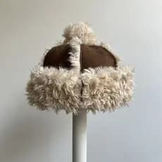 Inverno engrossado pele quente integrada camurça Lei Feng chapéu feminino à prova de frio cordeiro velo proteção de orel