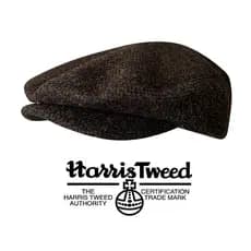 100% lã pura harristweed café cor boné outono inverno quente frente boné harristweed Retro chapéu