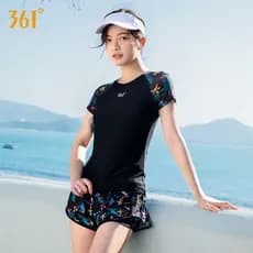 361 maiô feminino primavera quente Split maiô 2025 novo estilo de venda quente conservador mais magro olhar capa barriga