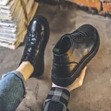 Botas Martin de cano médio masculinas, forro de lã de inverno, couro genuíno, roupa de carga, cano baixo, 2026, novo est
