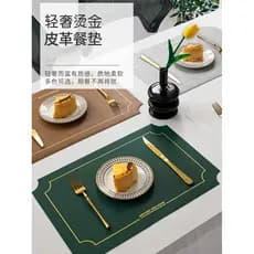 Placemats de couro à prova d'água, isolamento térmico à prova de óleo, tigela Anti-escaldante, prato de jantar, porta-co