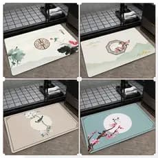 Tapete absorvente de lama de diatomáceas, novo tapete de banheiro chinês, absorvente doméstico, antiderrapante, porta de