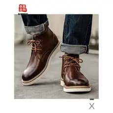 Couro genuíno britânico Retro de sola grossa Martin botas primavera na moda botas masculinas botas curtas botas do deser