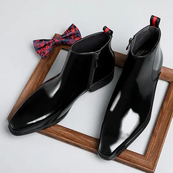 W inverno botas Martin masculinas sapatos de couro de alta qualidade botas de couro britânico botas curtas de couro pate