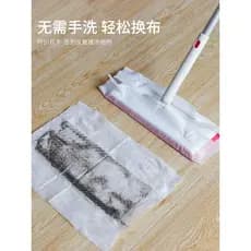 Satto japão Contoto esfregão estático para remoção de poeira, conjunto de papel com haste de 3 seções, toalhetes secos,