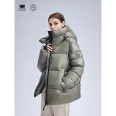 Tianshi ao ar livre engrossado branco veludo para baixo jaqueta das mulheres dos homens outono inverno à prova de vento
