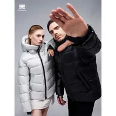 Tianshi jaqueta masculina e feminina do mesmo estilo, jaqueta 95% de veludo branco 800, fofa, tamanho grande, armadura d