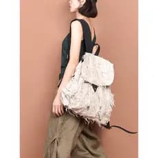 2026 Mochila exclusiva feminina estilo arte de verão retrô mochila Casual preguiçosa mochila de viagem leve