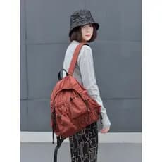 Original simples mochila feminina estilo ins mochila Casual 2026 Retro saco moda mochila feminina