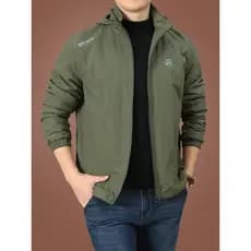 Jaqueta masculina de forro de lã solta jaqueta Casual outono inverno de meia-idade primavera outono à prova de vento top