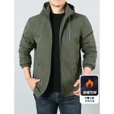 Jaqueta masculina forro de lã outono inverno jaqueta masculina primavera outono meia-idade idosos Casual masculino com c