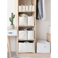 Cesta de armazenamento de roupas de cama guarda-roupa caixa de armazenamento de tecido lona dobrável portátil pequeno sa