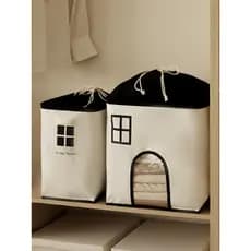 Cesta de armazenamento de brinquedos infantis, casa pequena criativa, roupas de bebê, cesta de armazenamento de artigos