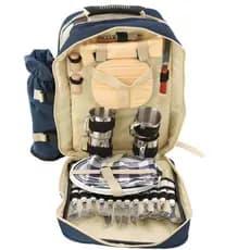 Saco de armazenamento de utensílios de mesa para piquenique ao ar livre portátil carro acampamento tempero garrafa pique