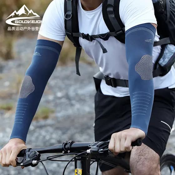 Verão gelo seda protetor solar Armguard homens esportes ao ar livre condução ciclismo manga gelo pesca pára-sol manga re