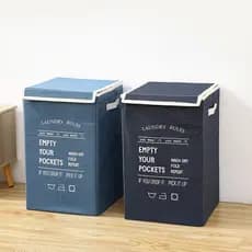 Cesta de armazenamento de roupas sujas estilo japonês com tampa de alto valor grande dobrável cesta de roupas sujas cest