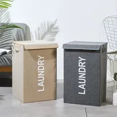 Cesta de armazenamento de roupas sujas domésticas dobrável estilo influenciador de grande capacidade Cesto de roupas suj
