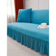 Capa elástica para sofá-cama, tudo incluído, suástica, dobrável, sem apoio de braço, capa completa, Universal, azul, Ant