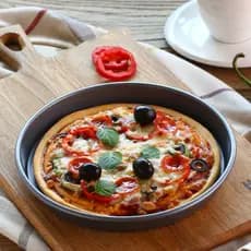 Pizza pan assadeira doméstica 20/27/30/33cm Base de bolo redonda antiaderente molde de bolo forno conjunto de ferramenta