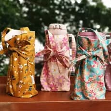 Feito à mão estilo japonês estilo japonês suporte de copo térmico Anti-risco suporte de garrafa de água portátil copo de