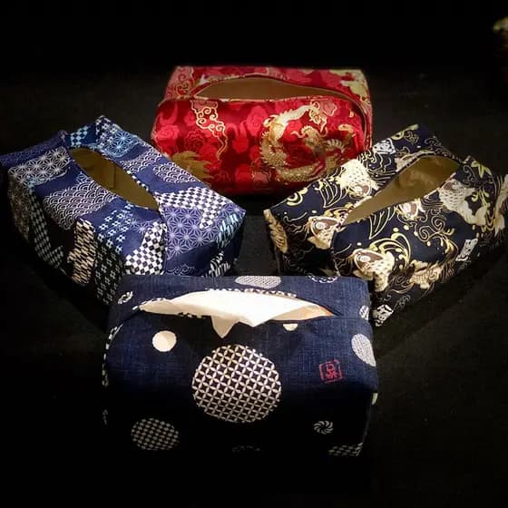 Estilo japonês estilo japonês tecido saco de tecido doméstico tridimensional capa de tecido b & b modelo sala carpa e dr