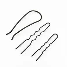 Simples durável estilo ousado conjunto garfo de cabelo preto grande clipe em forma de u hairpin Photo Studio Pan hairpin