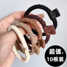 Bola laço de cabelo high-End novo estilo caso de couro feminino cabeça corda alta elástica durável alto rabo de cavalo c