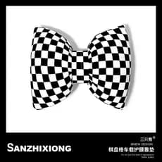 Checkerboard suporte lombar do carro simples assento de carro apoio lombar almofada traseira encosto de cabeça do carro