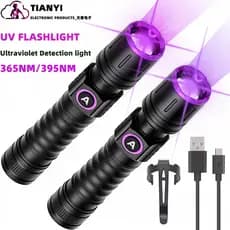 Lanterna ultravioleta com luz roxa UV Agente fluorescente Placa de ferro luminosa Luz de preenchimento rápido Profission