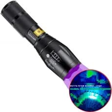Luz roxa cura UV cola sem sombra lanterna doméstica Detector de dinheiro Anti-falsificação agente fluorescente caneta de