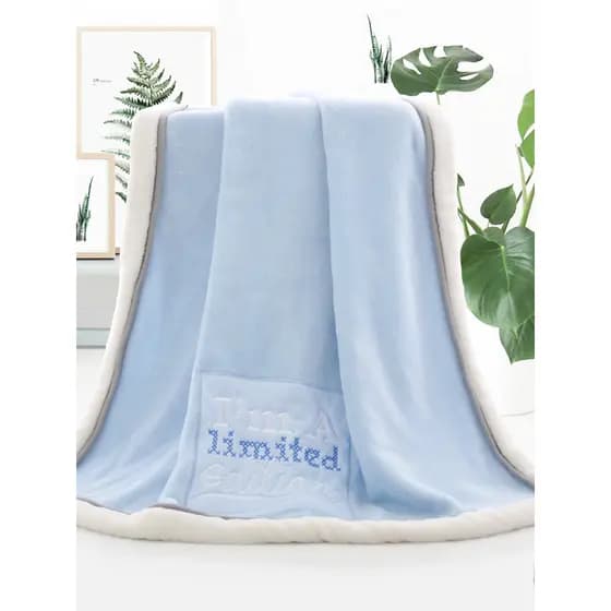 Cobertor de lã Coral escritório xale cochilo cobertor flanela xale cobertor capa cobertor ar condicionado em branco