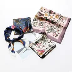 Primavera outono estilo coreano pequeno lenço quadrado lenço de seda feminino All-Match moda pequeno cachecol verão cach
