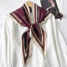 Estilo étnico Retro impresso triângulo cachecol primavera outono moda lenço xale combinando camisa decoração selo cintur